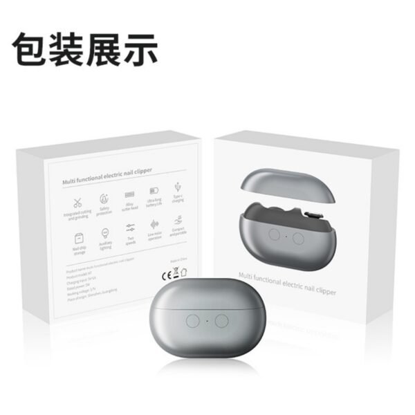 Cortauñas eléctrico inteligente, cortauñas y pulidor automático 3 en 1, luz LED, recargable